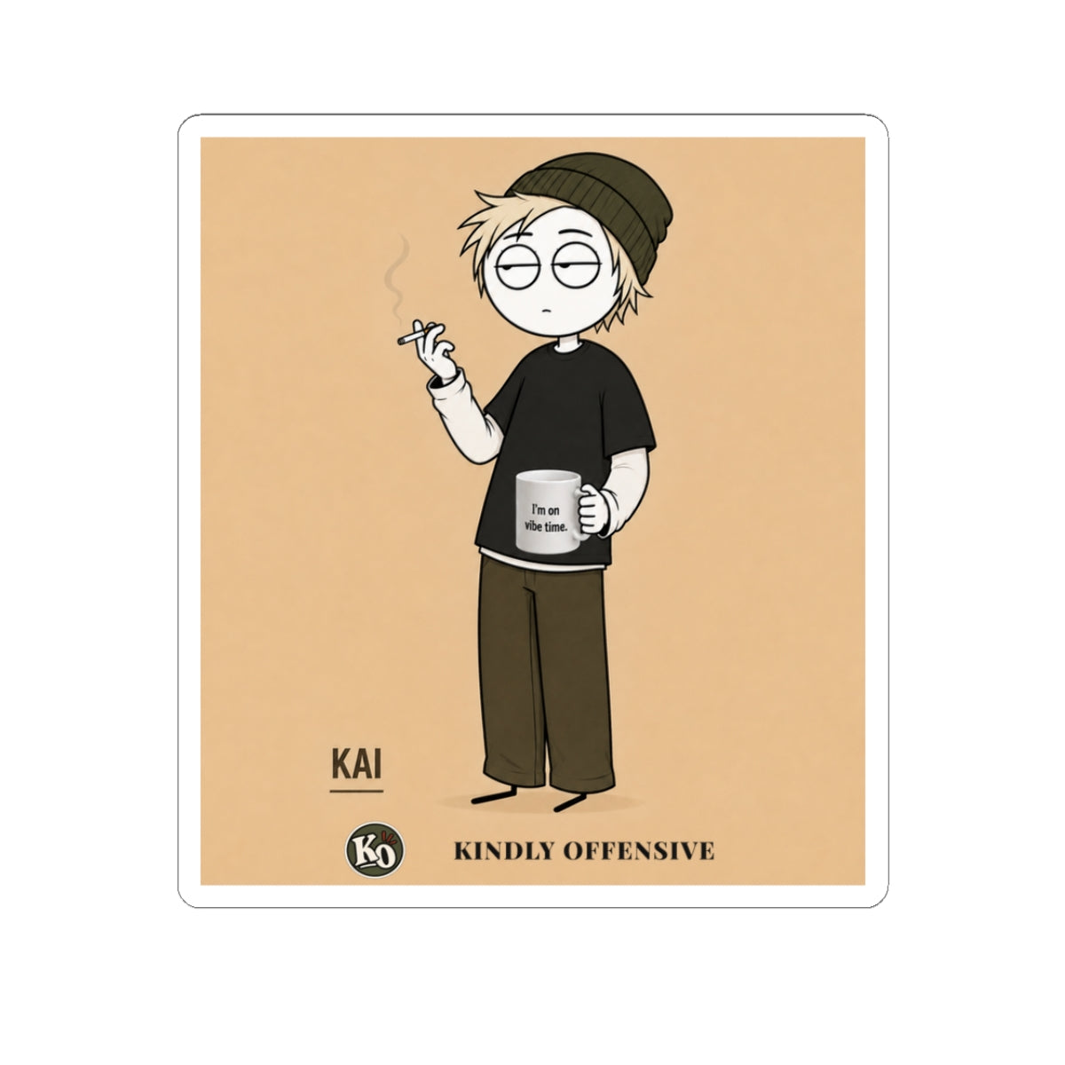 Kai — Kindly Offensive Sticker