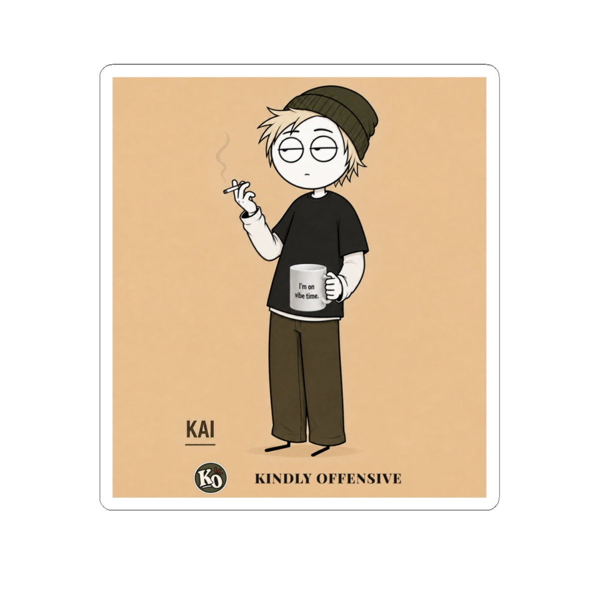 Kai — Kindly Offensive Sticker