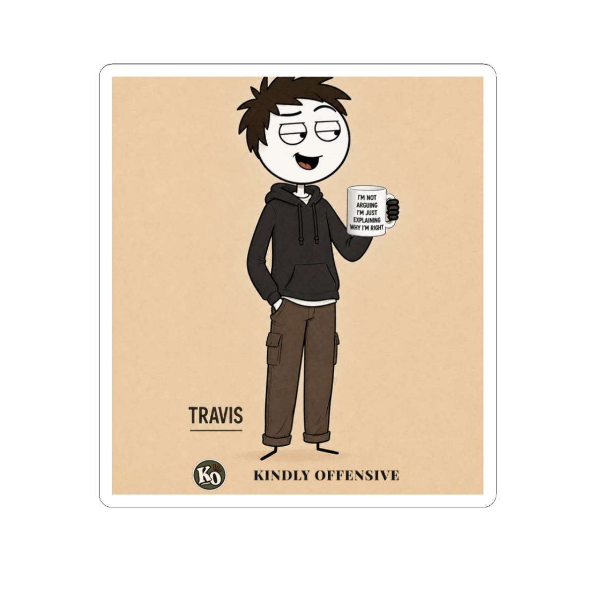 Travis — Kindly Offensive Sticker