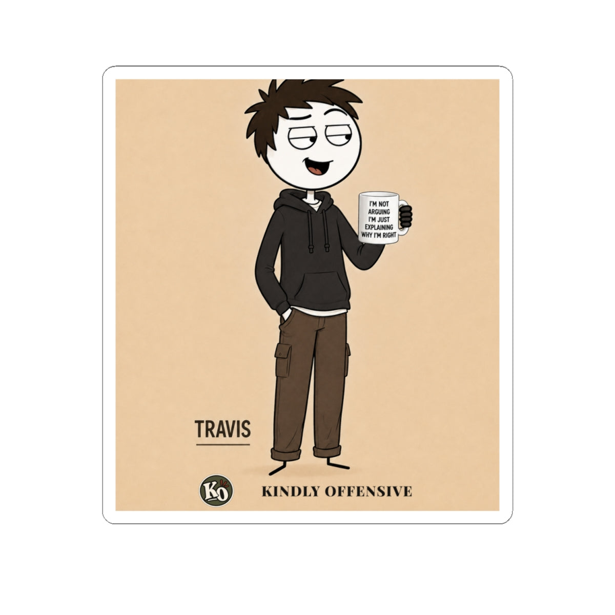 Travis — Kindly Offensive Sticker